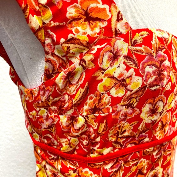 Free People Strawberry Combo Mini summer Dress, NWT, floral print, XS, open back - Picture 7 of 16